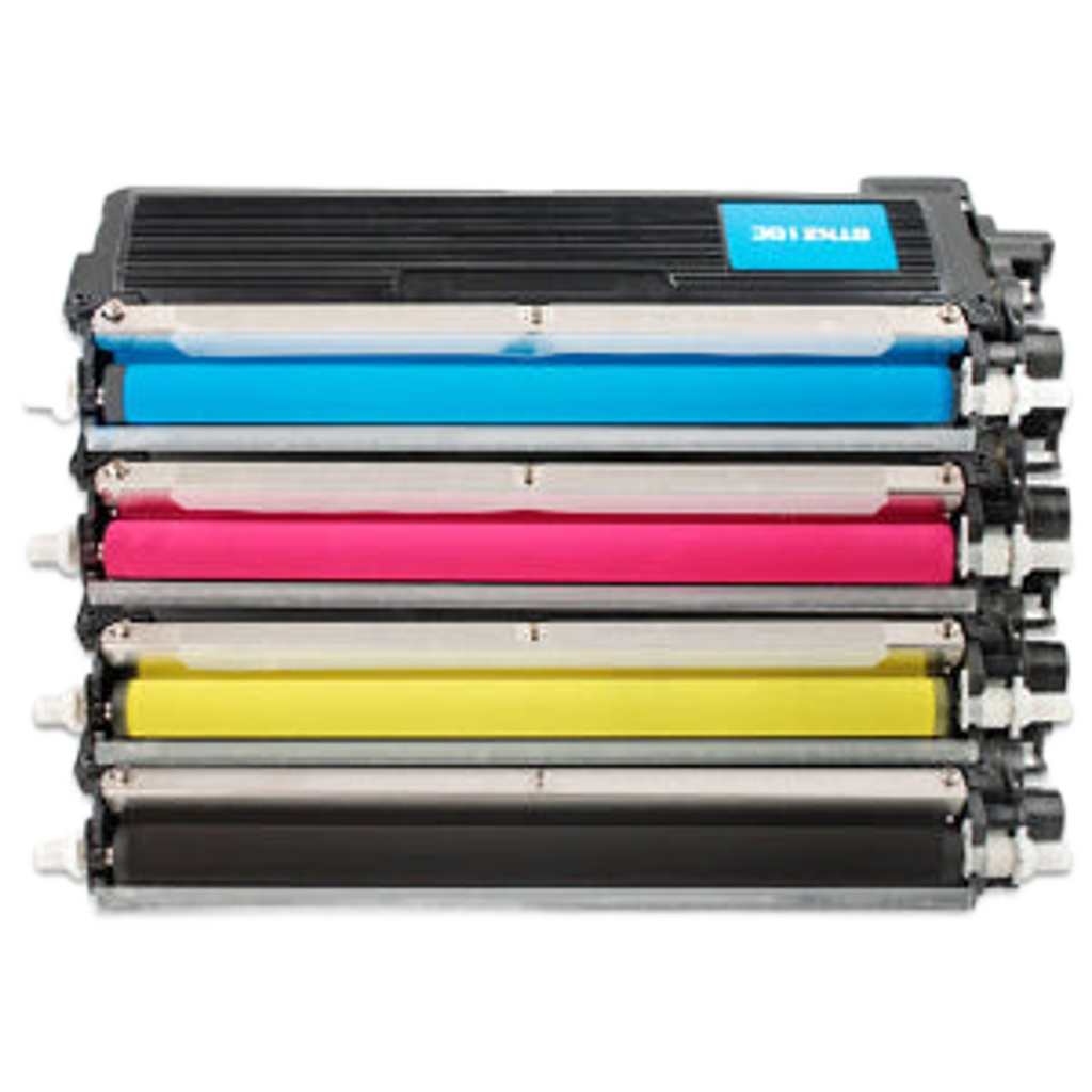 Set of 4 Brother toner cartridges TN210BK TN210C TN210M TN210Y