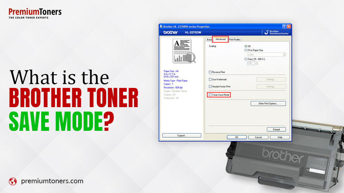 Brother printer toner save mode duplex printing multiple pages per sheet settings