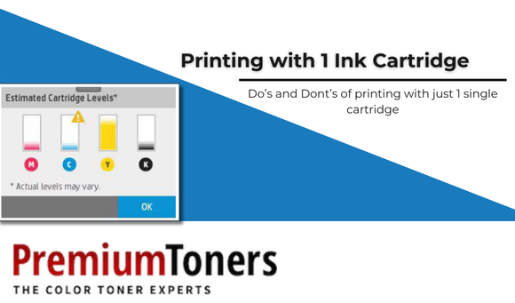 Can you print just with 1 ink cartridge? The truth about single cartridge printing